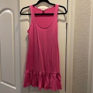 Pink flowy mini dress, hardly worn. Medium Derek Heart
